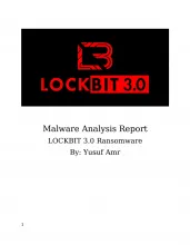 Lockbit 3.0 Ransomware - Malware Analysis Report - Yusuf Amr