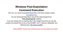 Windows Post-Exploitation Command Execution - mubix@hak5.org